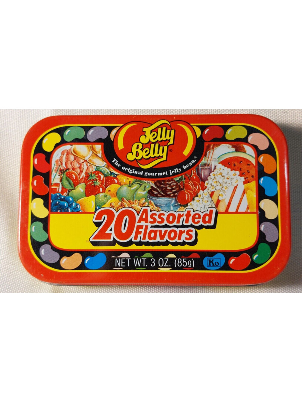 Vintage Jelly Belly 20 Assorted Flavors Tin RARE  Empty Craft / Hike Ready